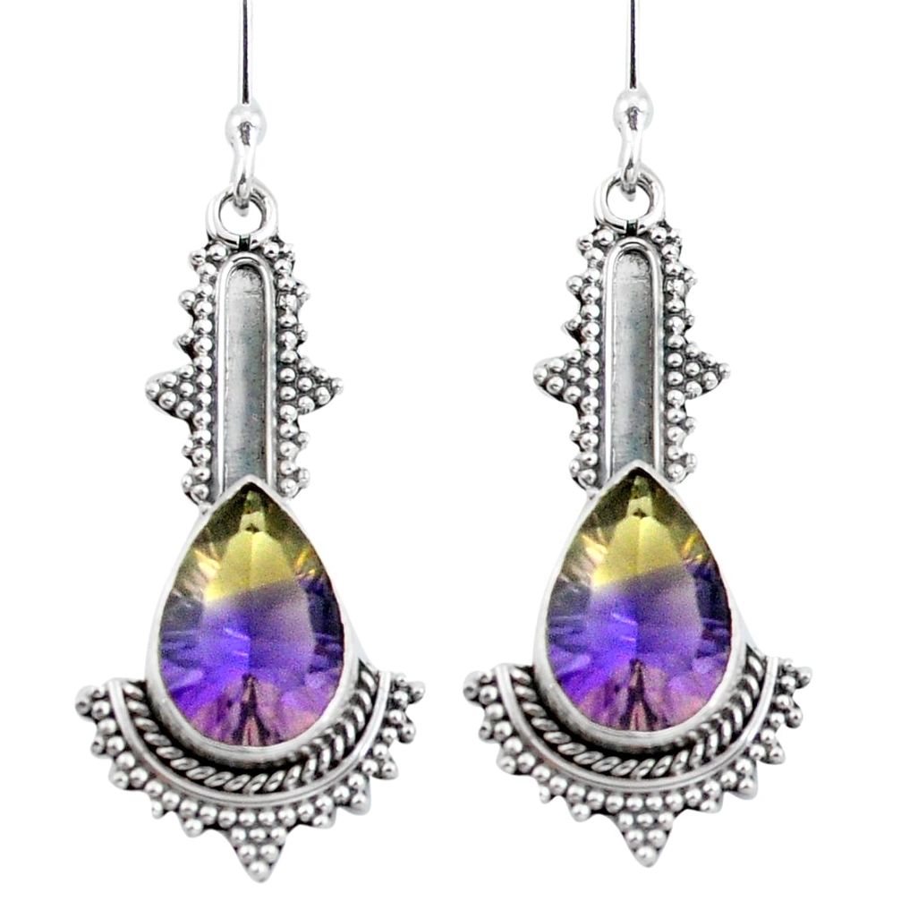 925 sterling silver multi color ametrine (lab) dangle earrings jewelry d29716