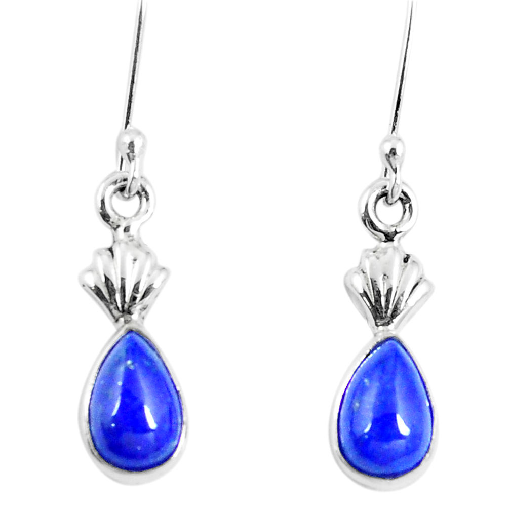 925 sterling silver natural blue lapis lazuli dangle earrings jewelry d30164