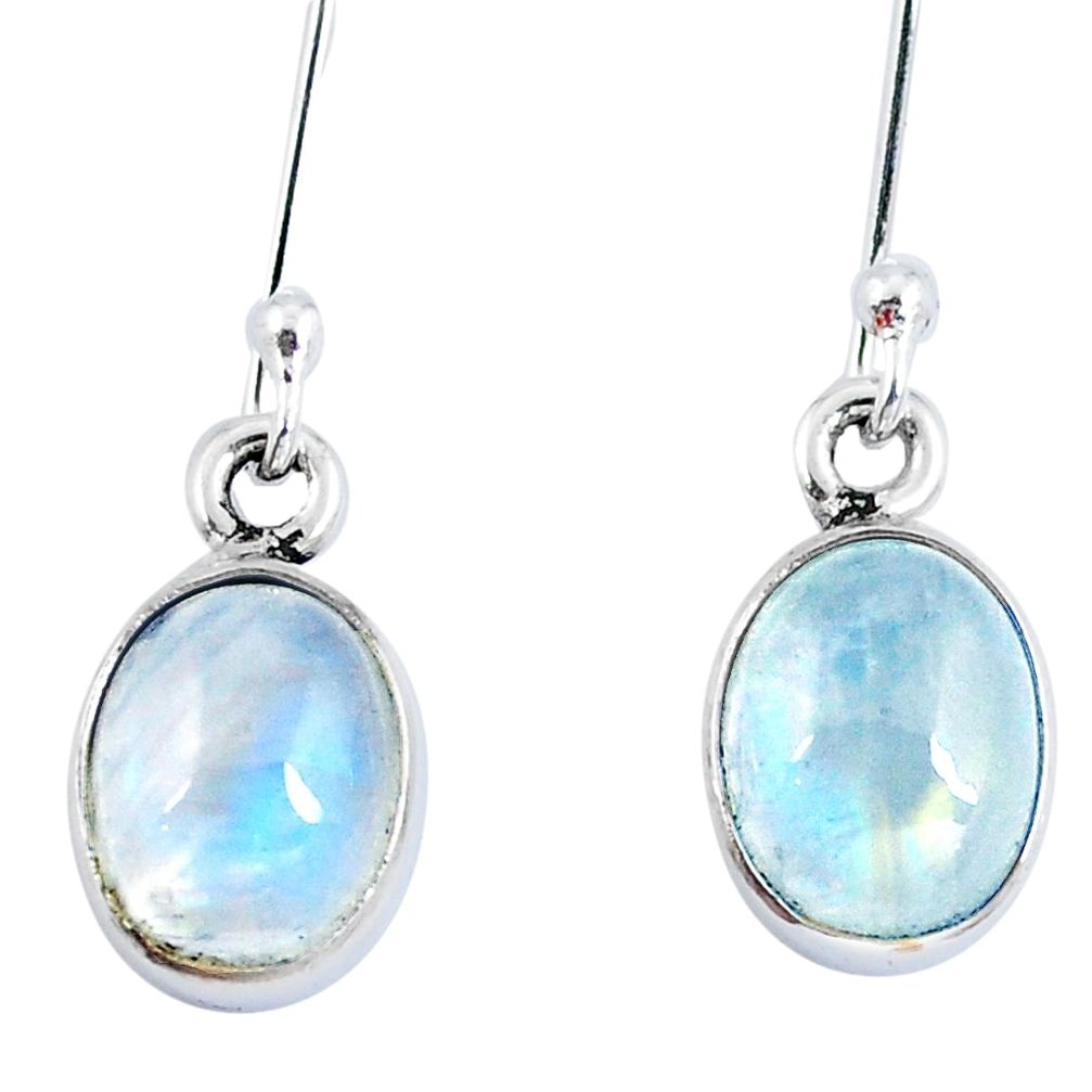 Natural moonstone 925 sterling silver dangle earrings jewelry d30222