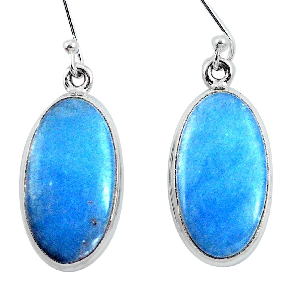 925 sterling silver natural blue angelite dangle earrings jewelry d30898