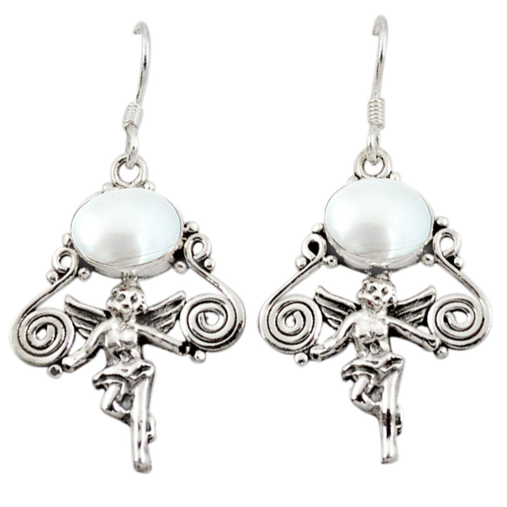 arl 925 sterling silver cupid angel wings earrings jewelry d3115