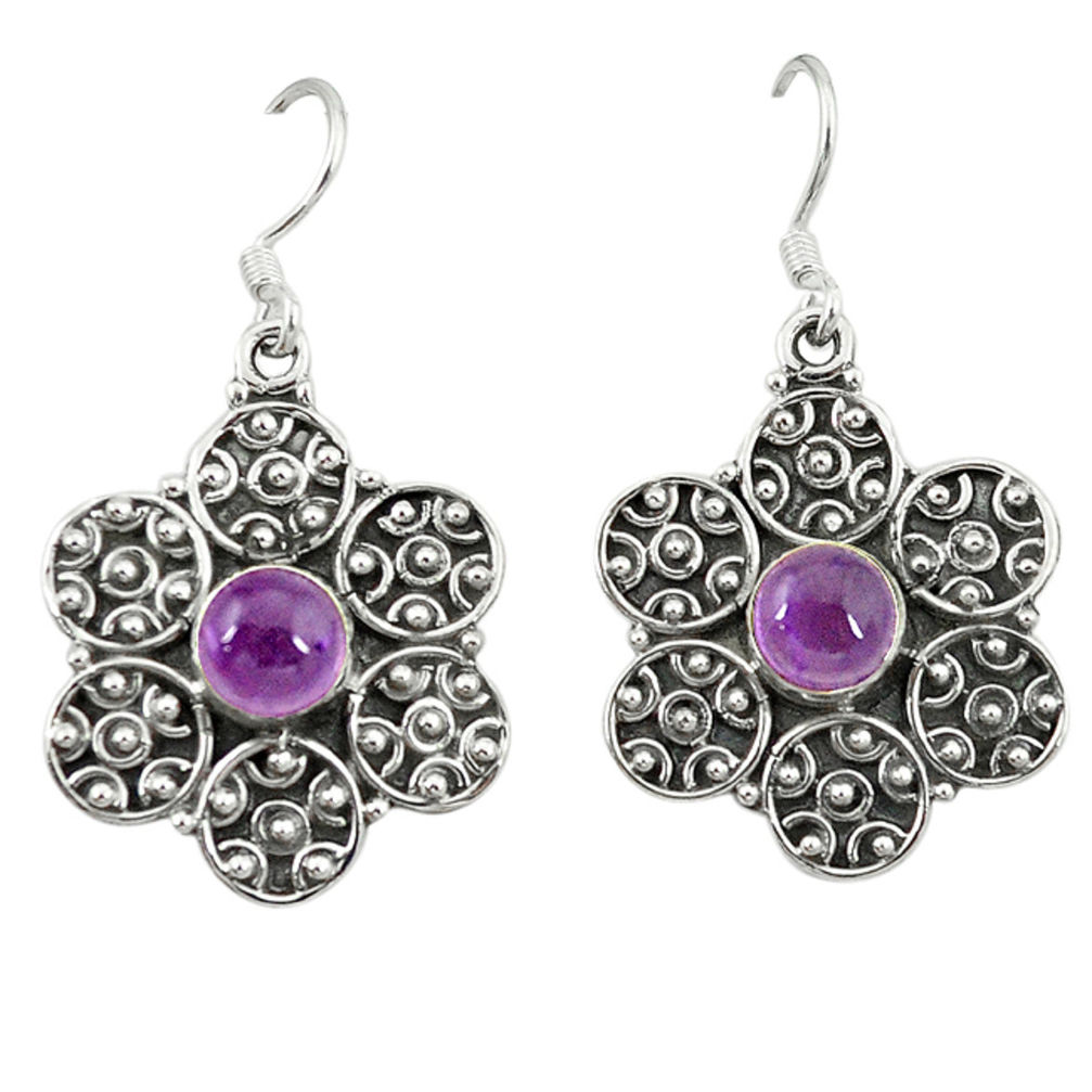 methyst 925 sterling silver dangle earrings jewelry d3191