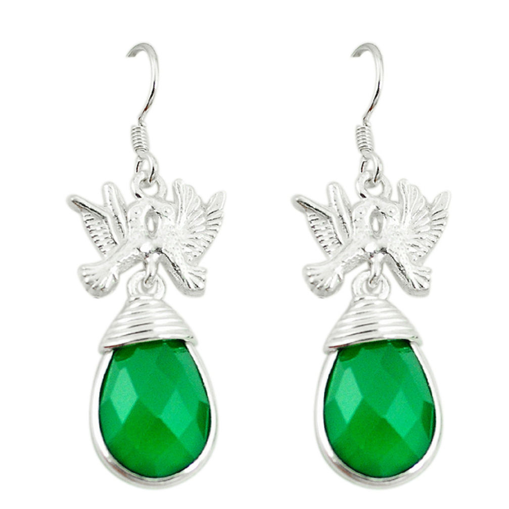 rling silver love birds earrings jewelry d3399
