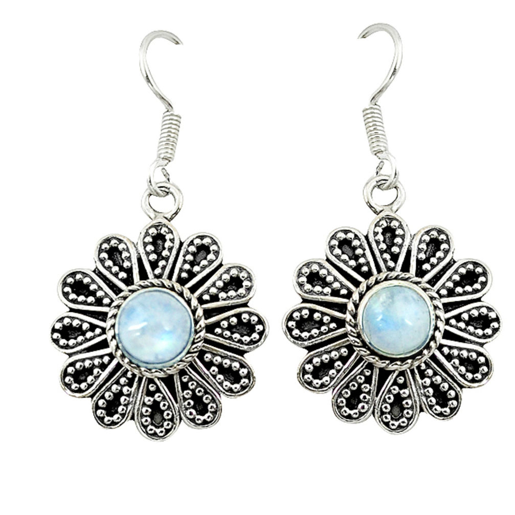 moonstone 925 sterling silver dangle earrings jewelry d3430