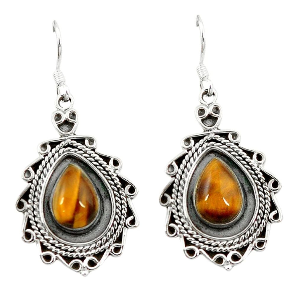 n tiger's eye dangle earrings jewelry d3452