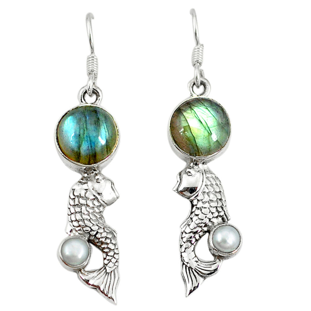 25 sterling silver fish earrings jewelry d3481
