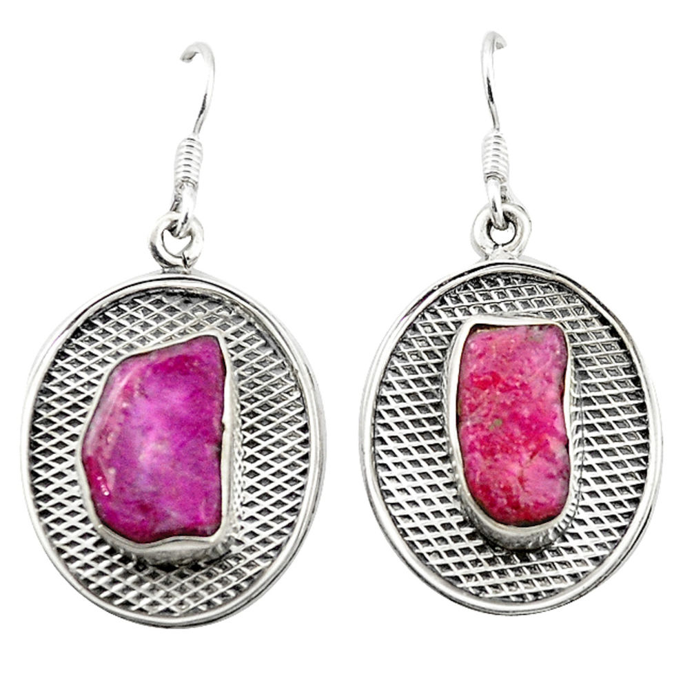  ruby rough dangle earrings jewelry d4546