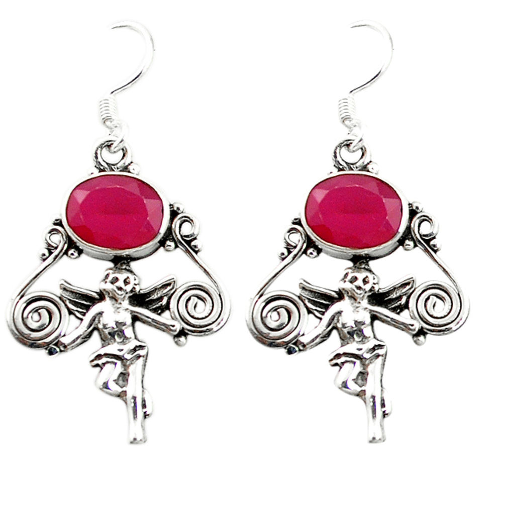 ruby quartz angel wings fairy earrings d4570