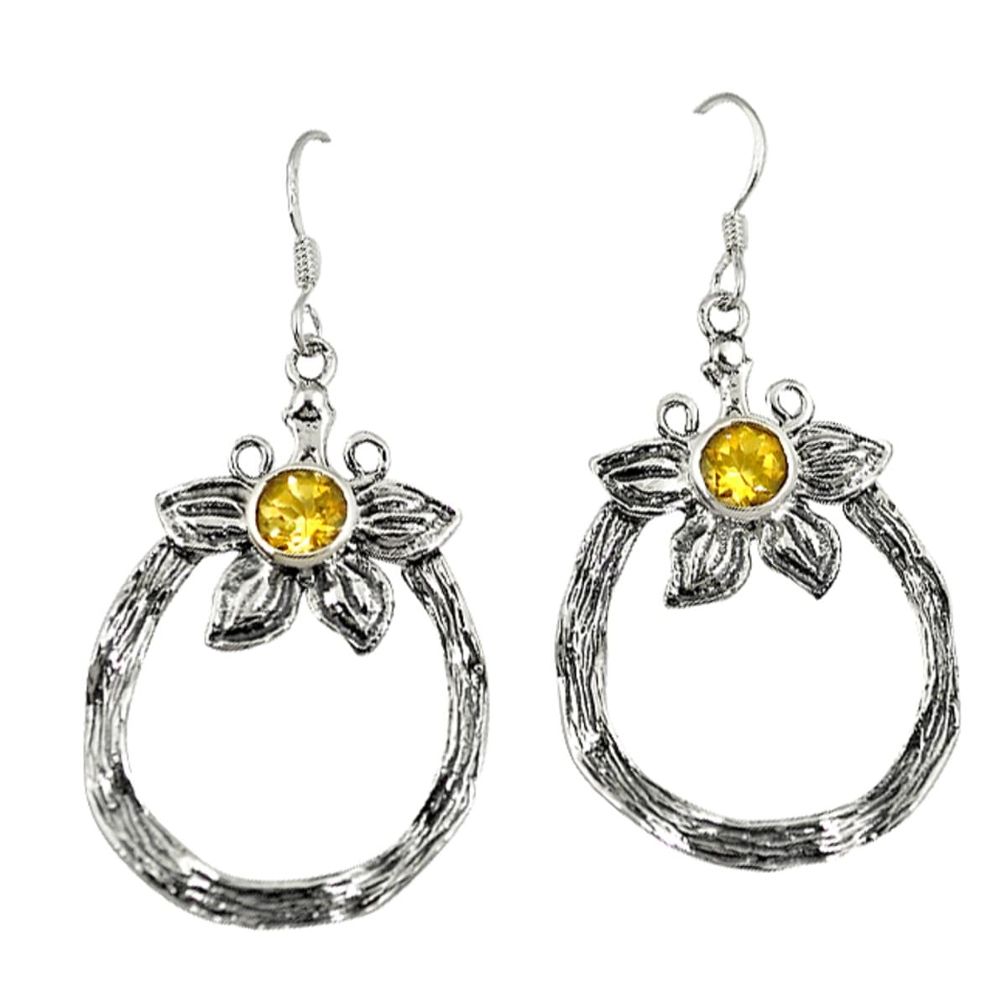 ing silver flower earrings jewelry d4727