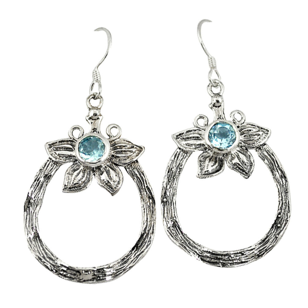 az 925 sterling silver dangle flower earrings jewelry d4731