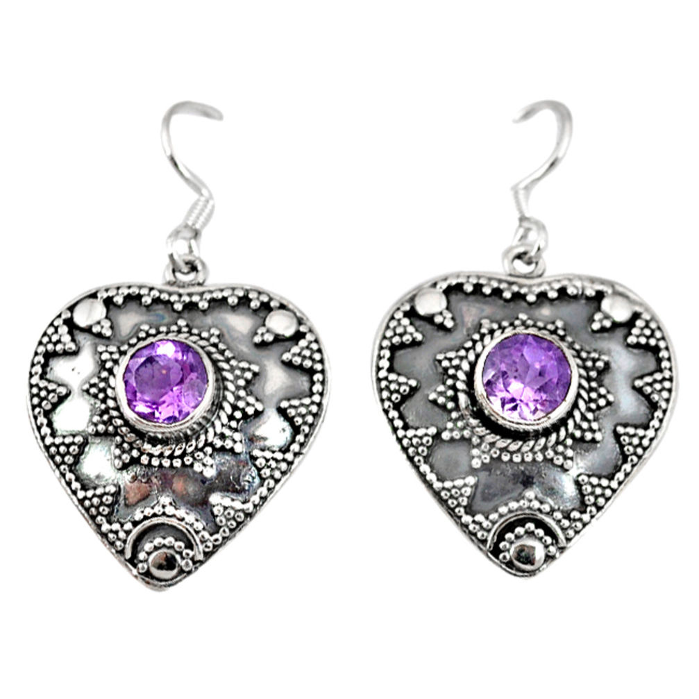 methyst 925 sterling silver dangle earrings jewelry d4813