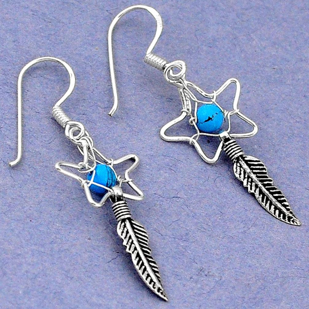  silver dreamcatcher earrings d5093