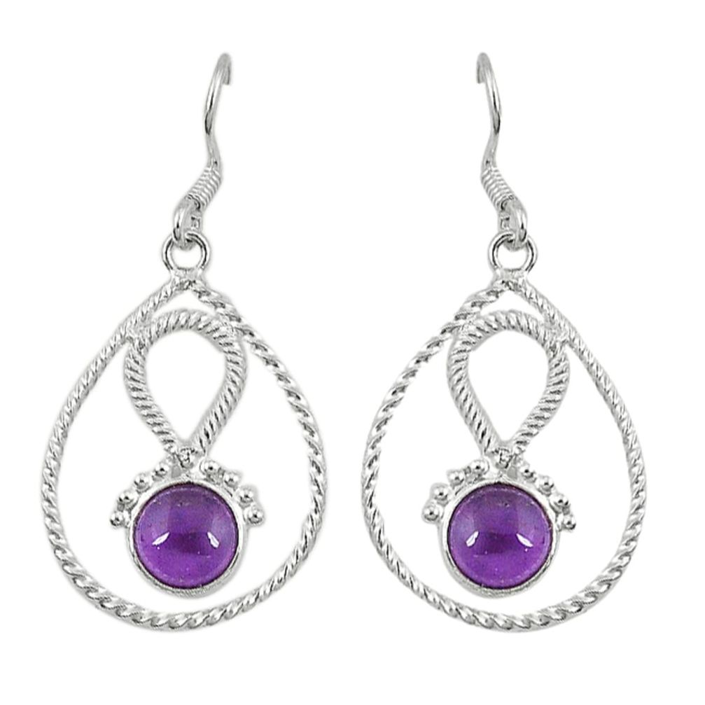 methyst 925 sterling silver dangle earrings jewelry d6402