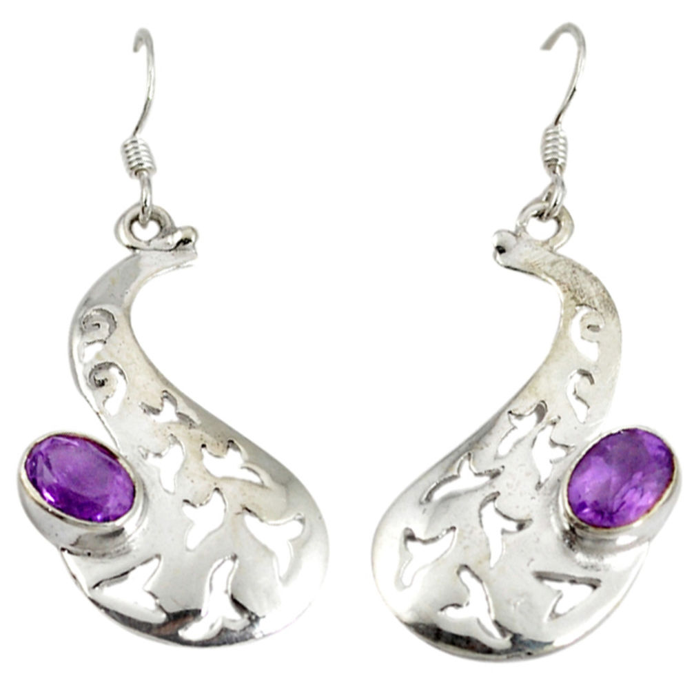 le amethyst dangle earrings jewelry d6593
