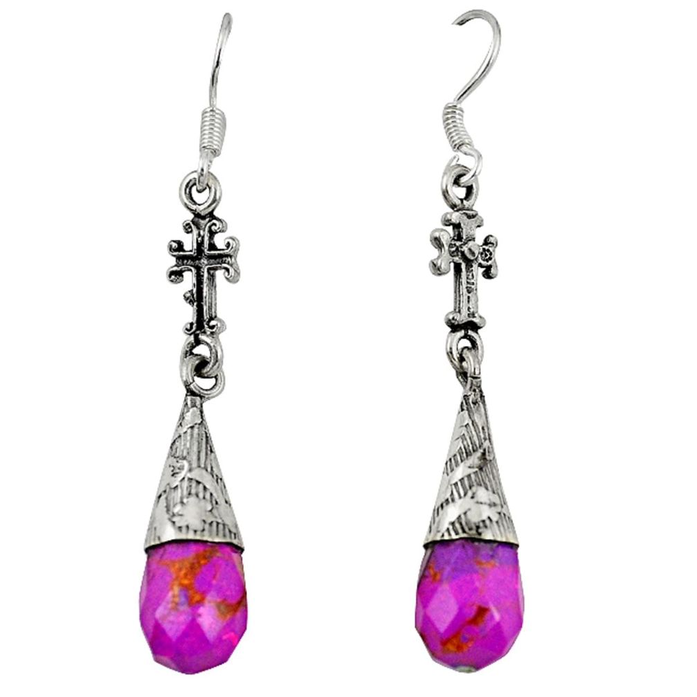 rquoise 925 sterling silver holy cross earrings jewelry d6696