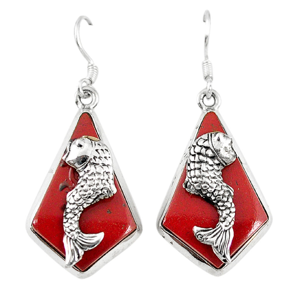 erling silver fish charm earrings jewelry d6721