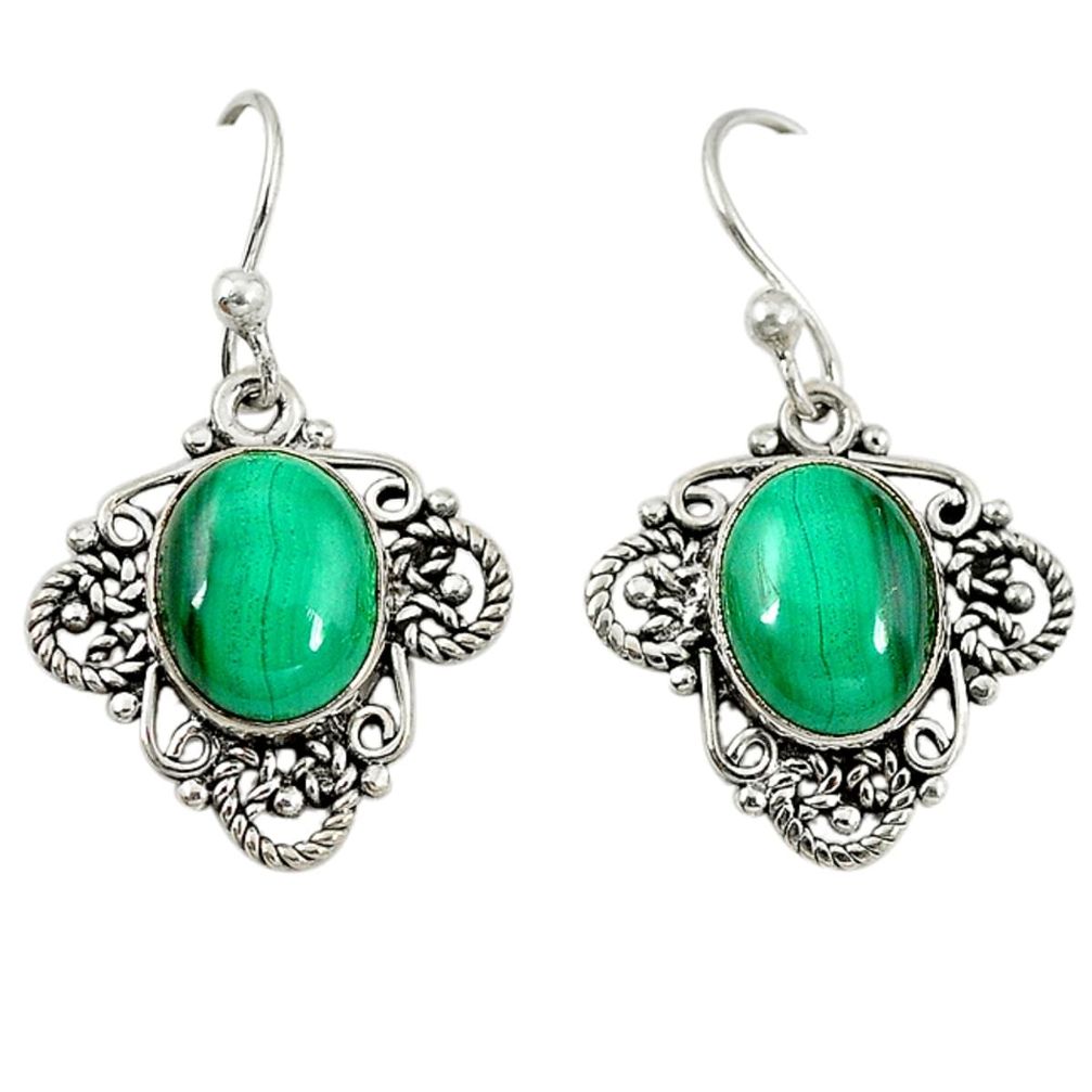 lachite (pilot's stone) 925 silver dangle earrings d6832