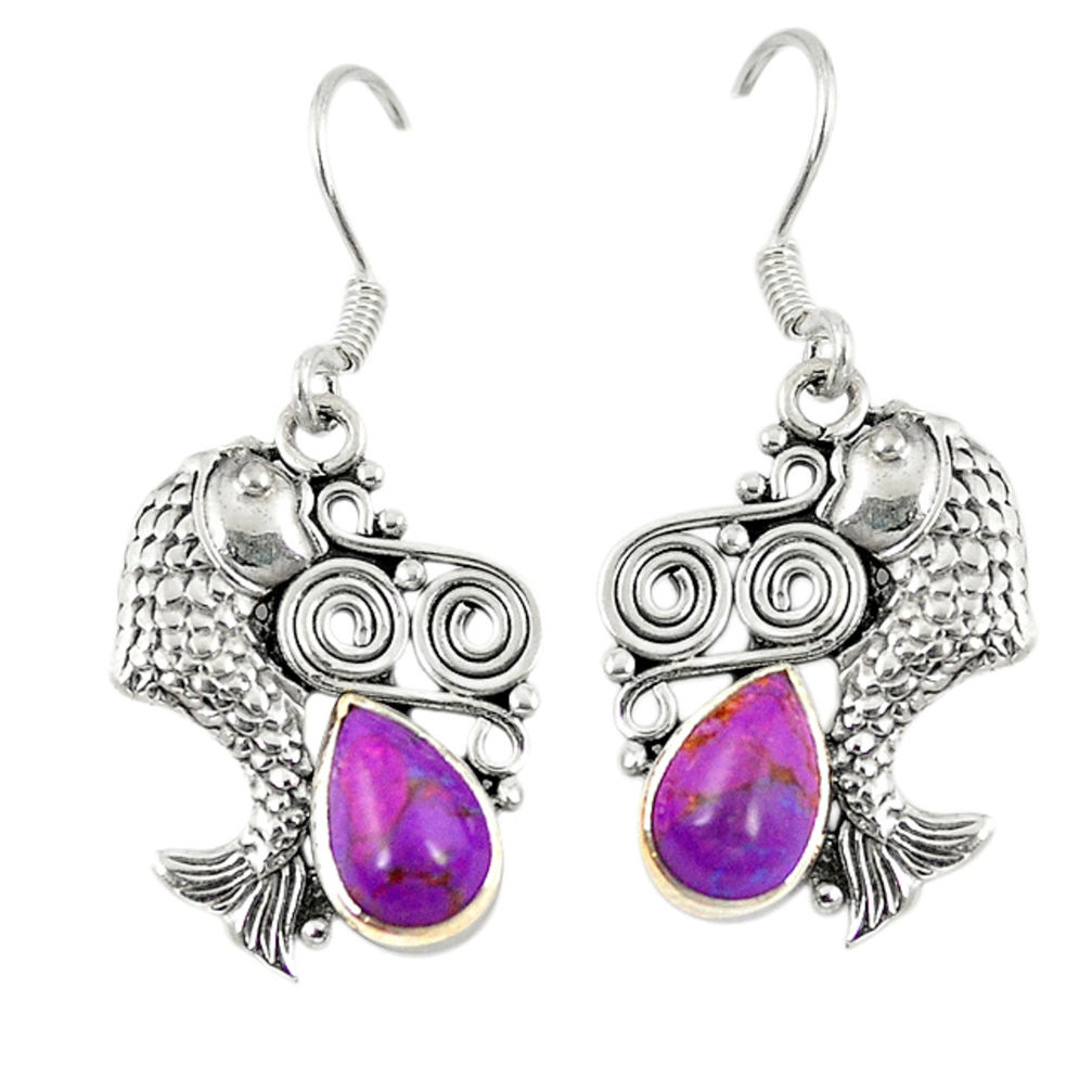 ling silver fish earrings jewelry d6861
