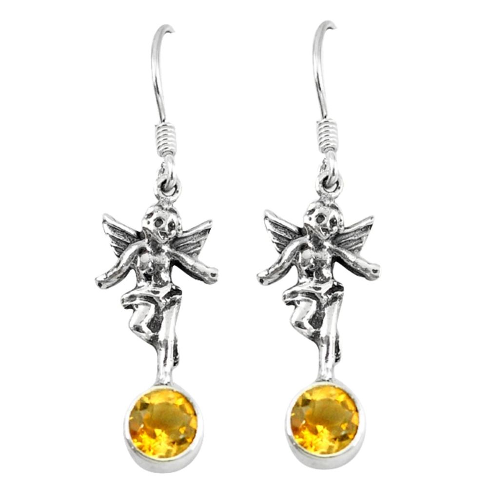 itrine 925 silver cupid angel wings earrings jewelry d6913