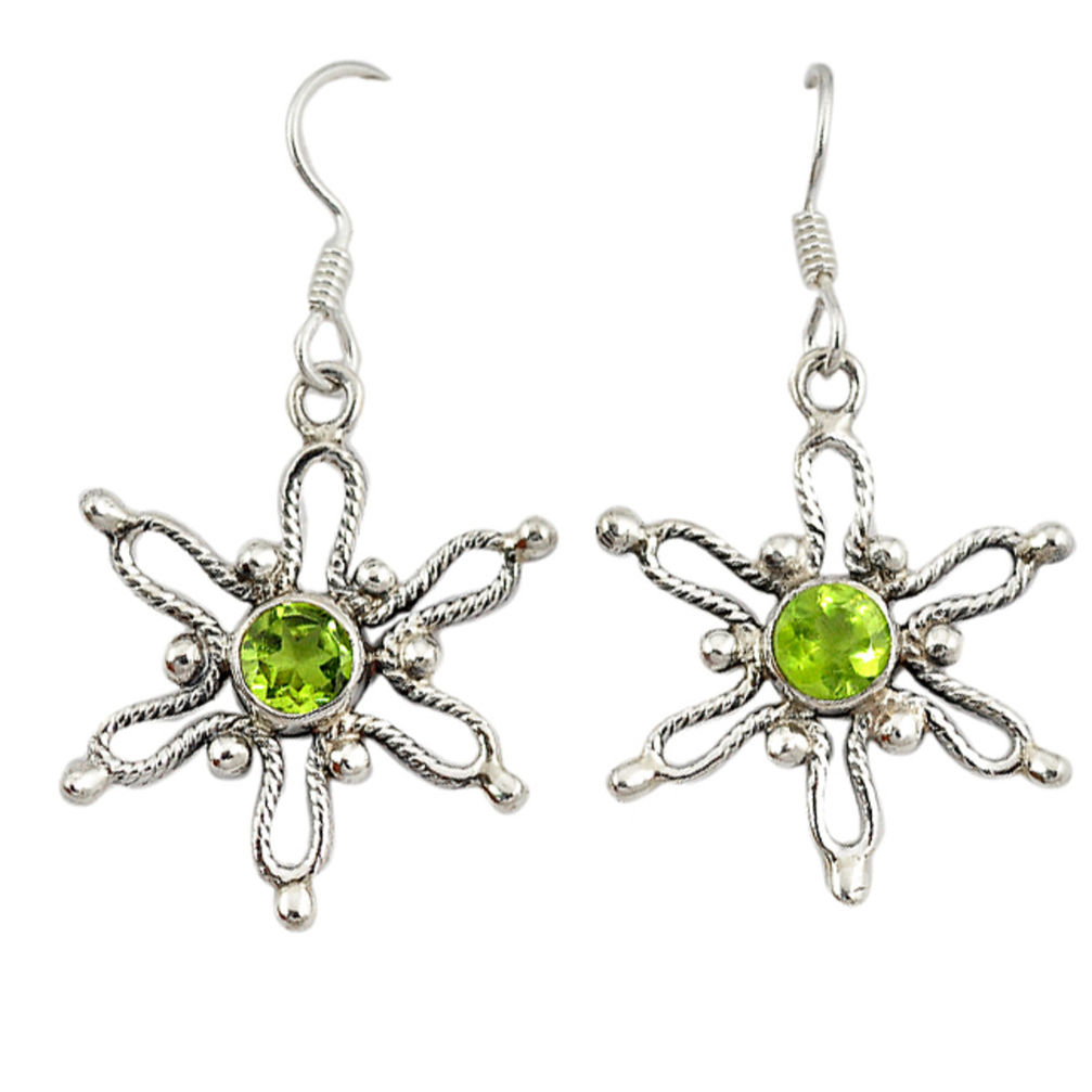 ver natural green peridot dangle earrings jewelry d7050