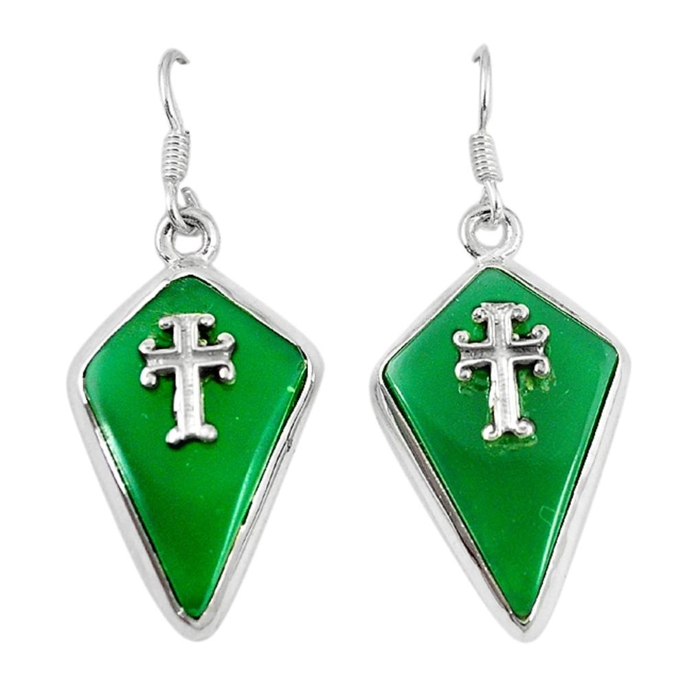 rling silver holy cross earrings d7187