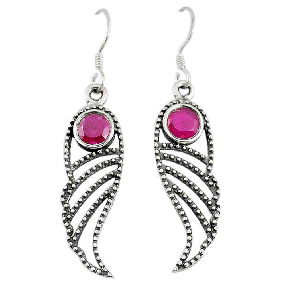ver red ruby quartz dangle earrings jewelry d9404
