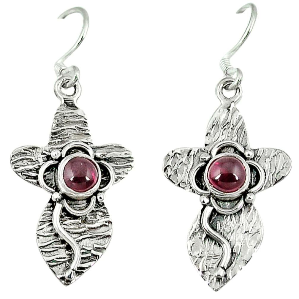 ver natural red garnet dangle earrings jewelry d9558