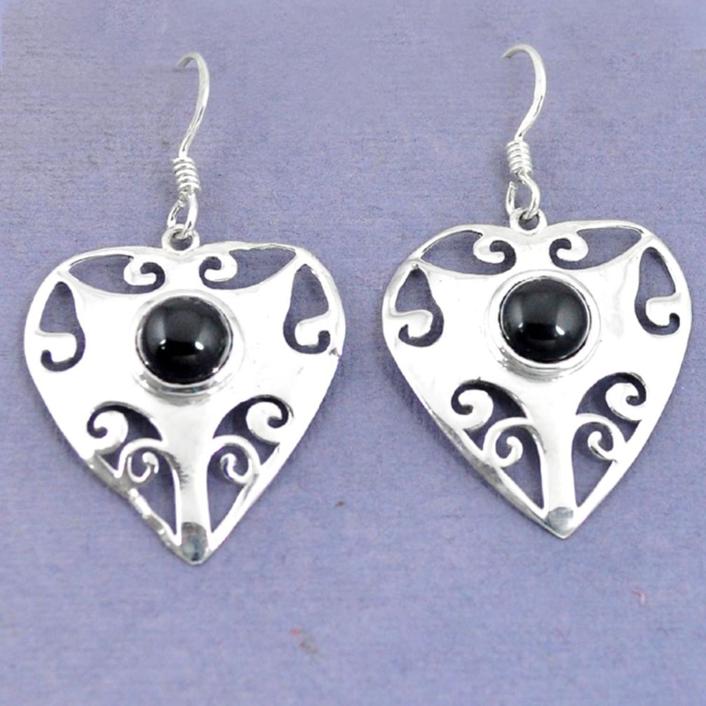 ver natural black onyx dangle earrings jewelry d9794