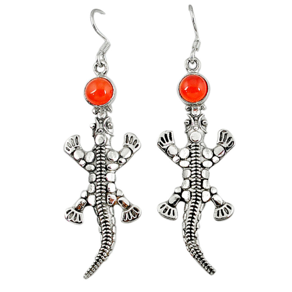 nyx 925 sterling silver dangle lizard earrings jewelry d9907