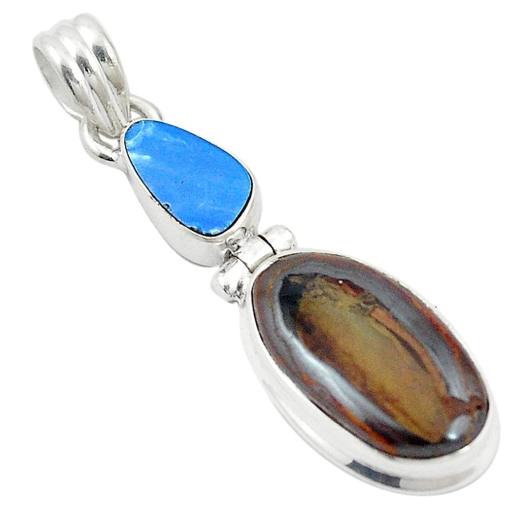 et opal australian 925 silver pendant d11221