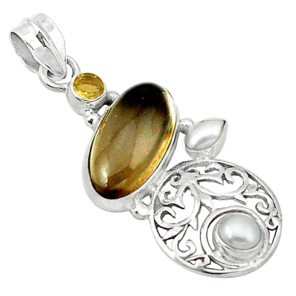 z citrine pearl 925 sterling silver pendant jewelry d1127