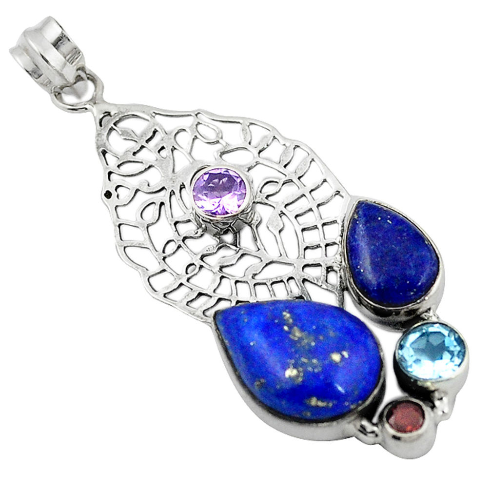  lapis lazuli amethyst pendant jewelry d11784