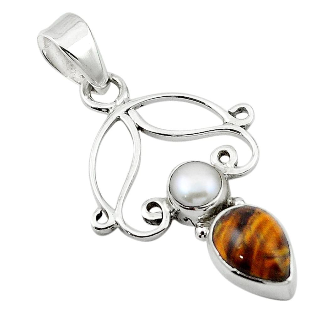 pearl 925 sterling silver pendant d13108