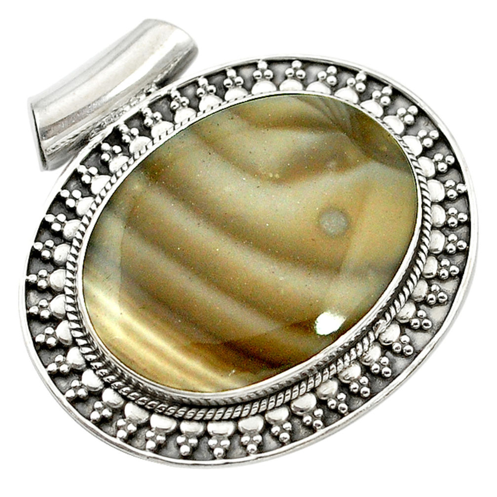 oval 925 sterling silver pendant d14626