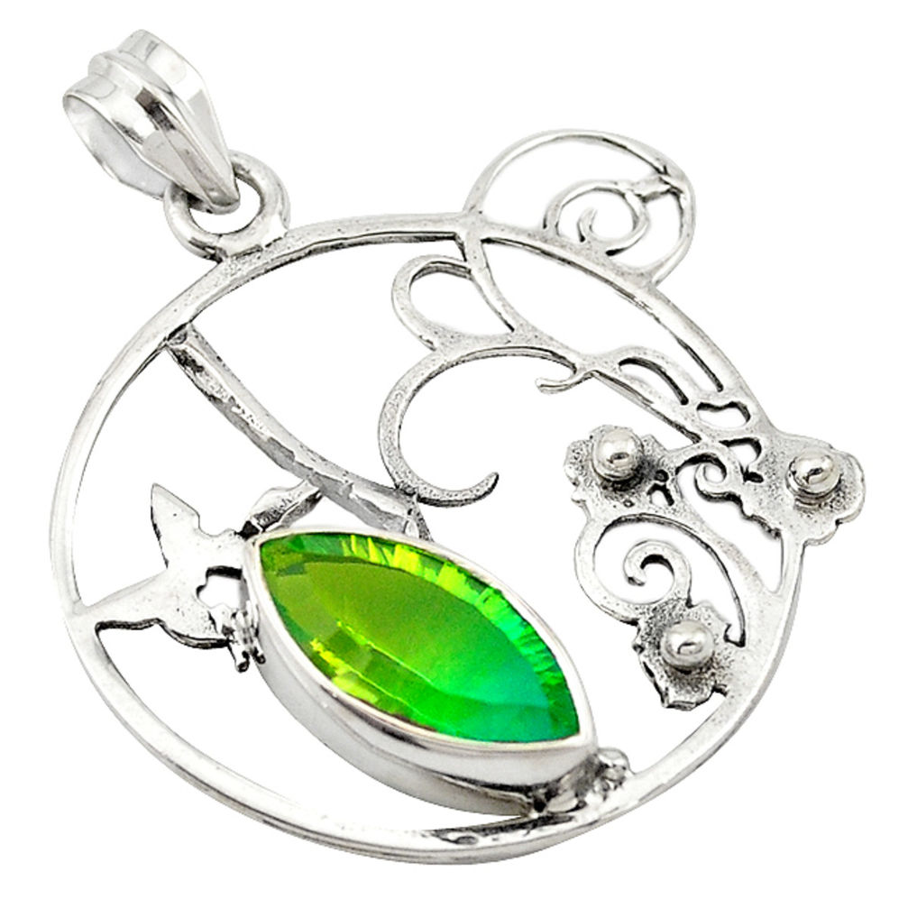  (lab) 925 sterling silver pendant jewelry d19103