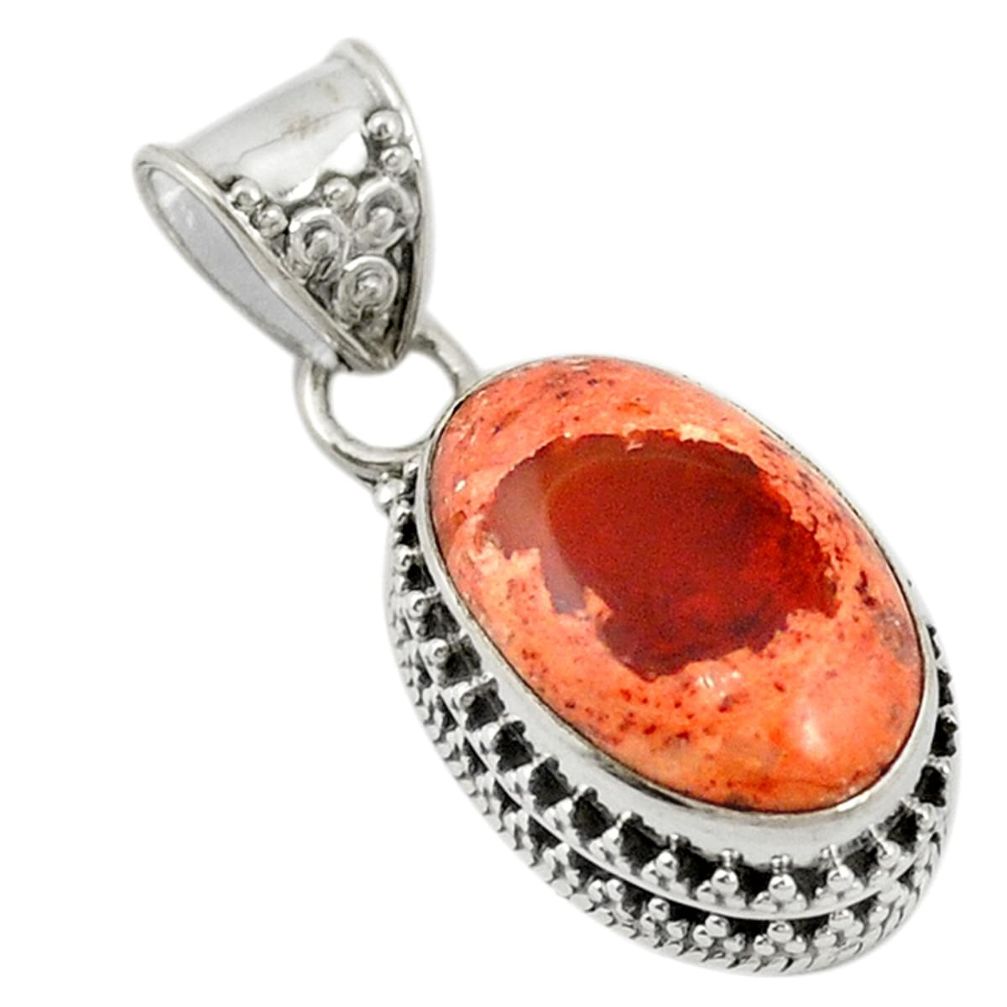 Natural multi color mexican fire opal 925 sterling silver pendant d19608