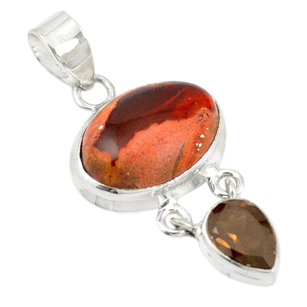 Natural multi color mexican fire opal 925 silver pendant jewelry d19615