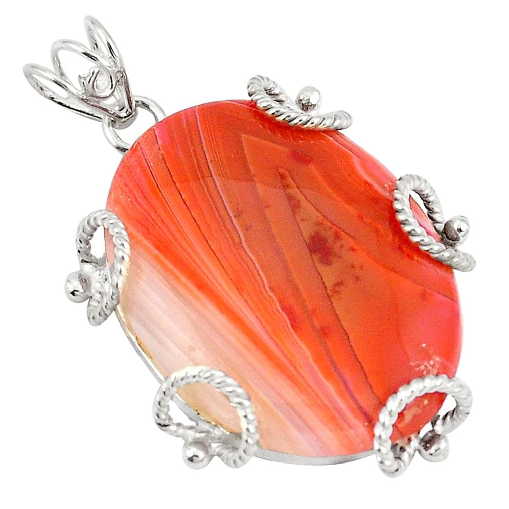925 sterling silver natural honey botswana agate oval pendant jewelry d21040