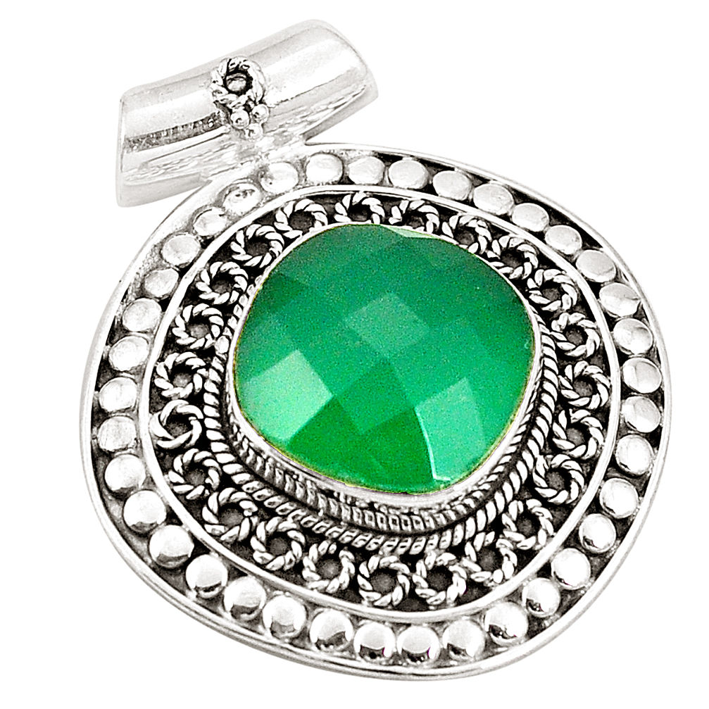 alcedony 925 sterling silver pendant jewelry d21414