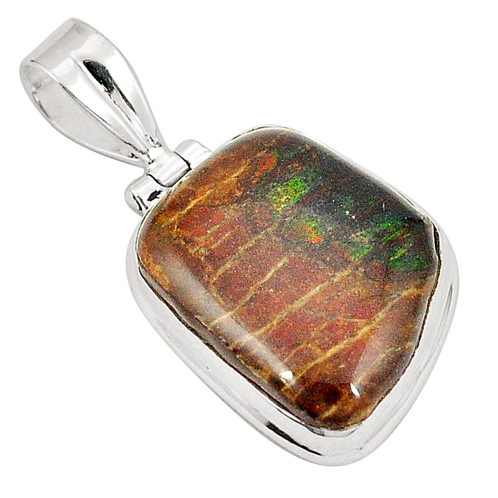 lor ammolite (canadian) 925 silver pendant jewelry d21583