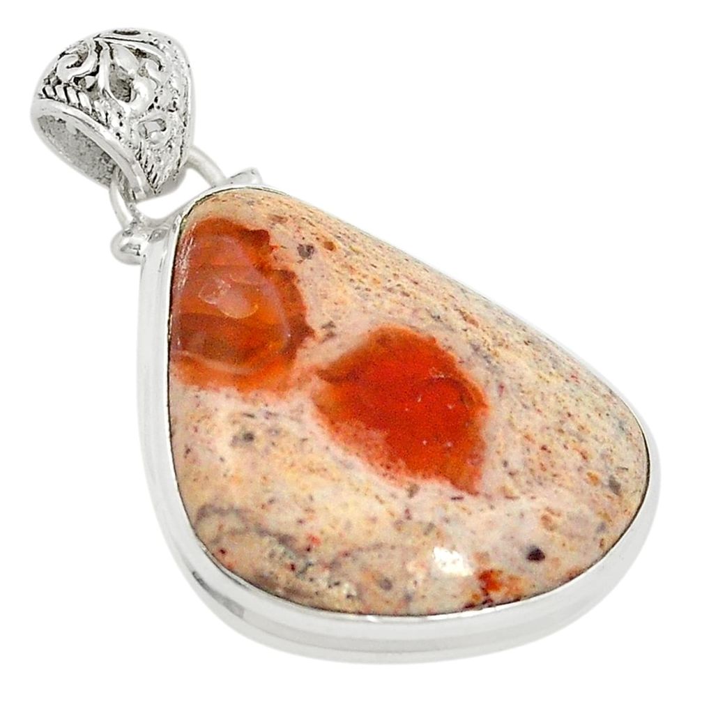 Natural multi color mexican fire opal 925 sterling silver pendant d21698