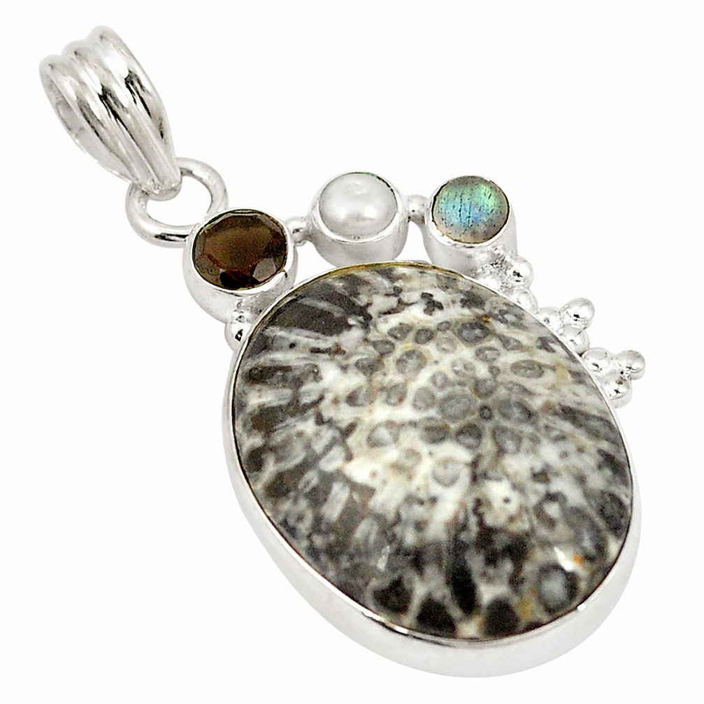 ingray coral from alaska 925 silver pendant jewelry d21928