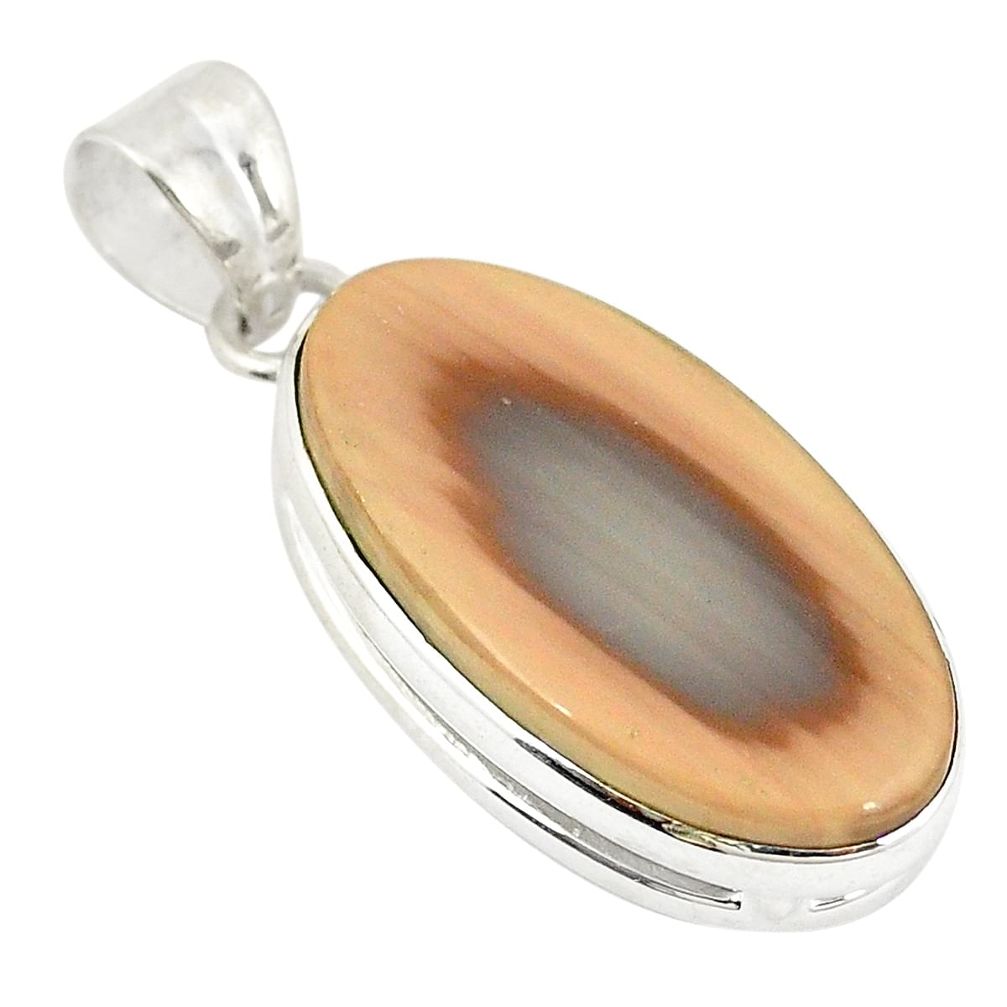 925 sterling silver natural brown imperial jasper pendant jewelry d21974