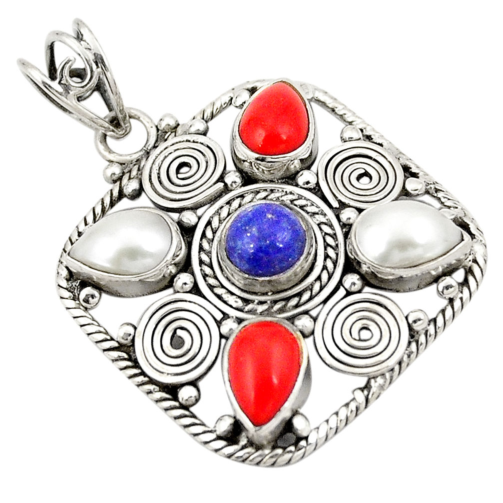 arl coral 925 sterling silver pendant jewelry d22583