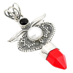 Clearance Sale- arl coral 925 sterling silver pendant jewelry d22612