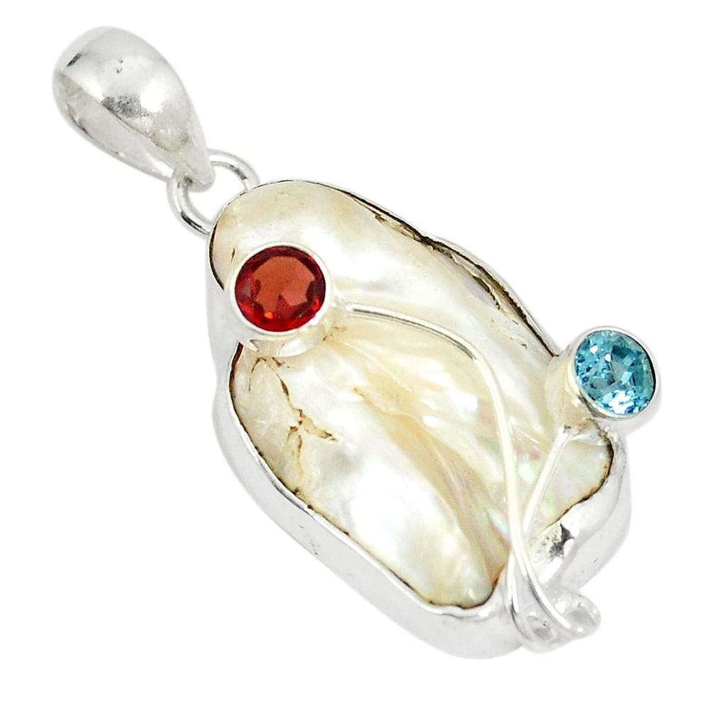 ister pearl garnet 925 sterling silver pendant jewelry d22889