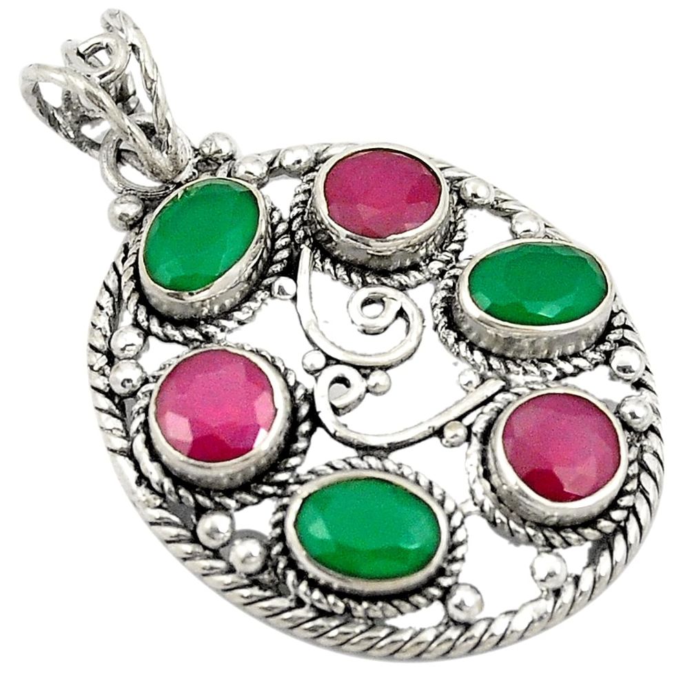 d ruby quartz 925 sterling silver pendant jewelry d24306