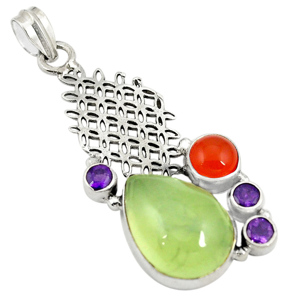 ehnite cornelian (carnelian) 925 silver pendant d24432