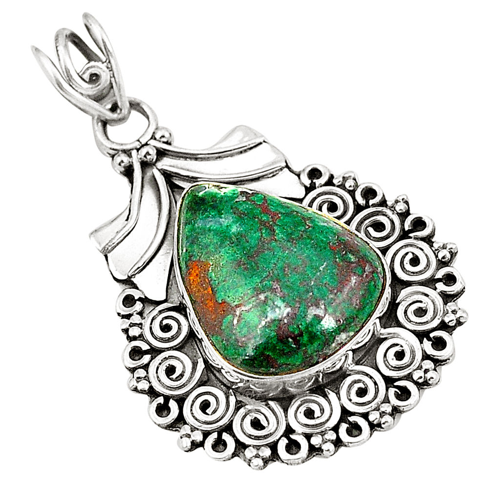 Sonora sunrise (cuprite chrysocolla) 925 sterling silver pendant d24645