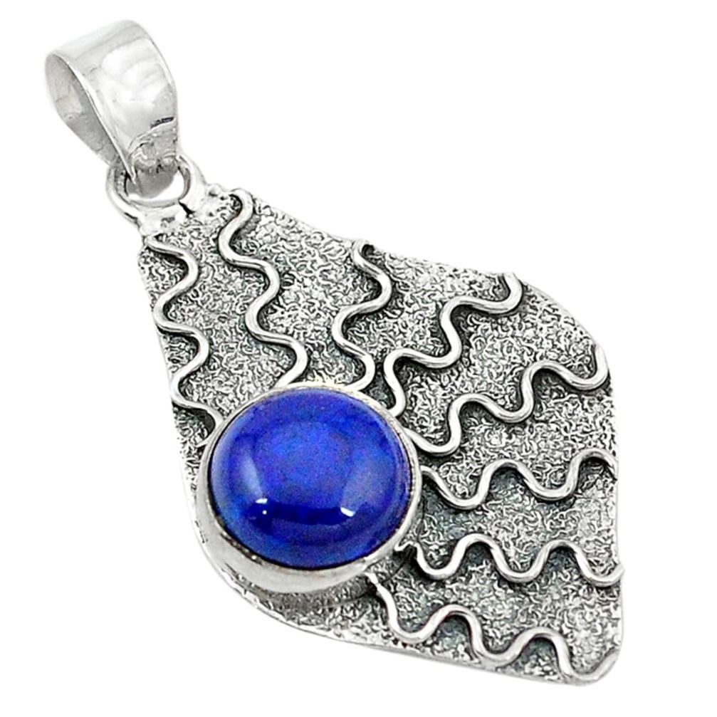  lapis lazuli round pendant jewelry d2620